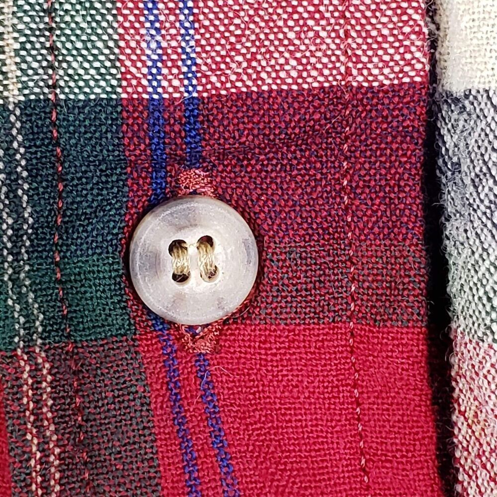 Pendleton Shirt Mens Vintage Board Wool Red Plaid Long Sleeve Button Down - Picture 4 of 9